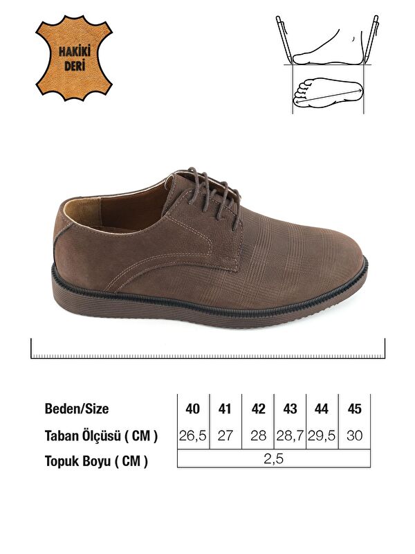 Erkek İç Dış Hakiki Deri Ortopedik Rahat Taban Bağcıklı Ayarlanabilir Günlük Klasik Ayakkabı - Görsel 3