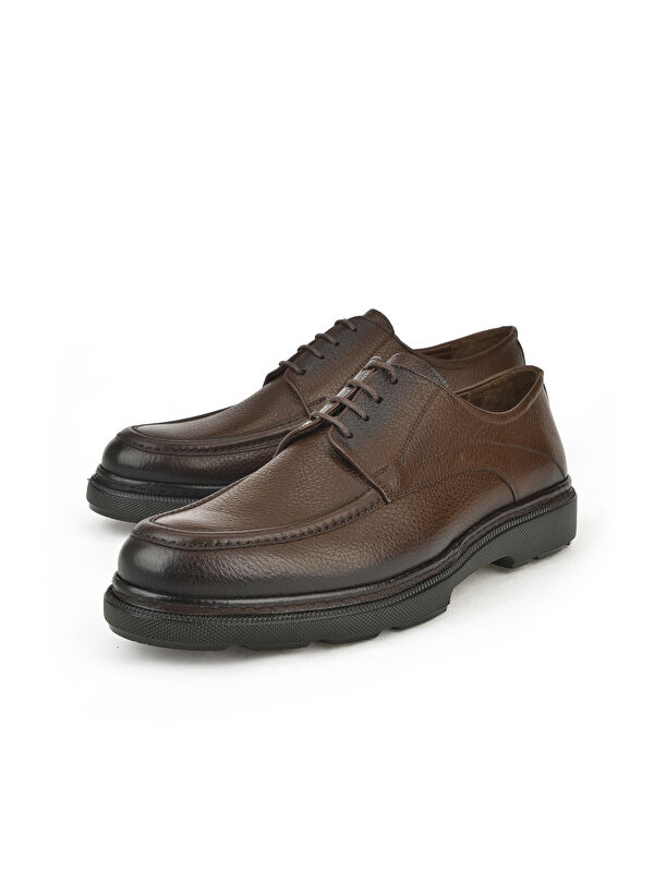 Erkek Hakiki Deri Ayakkabı 143745ZAB0707 Kahve - Görsel 2
