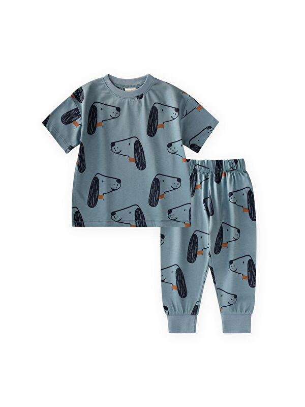 CİGİT Pijama Takımı 1-8 Yaş Mavi