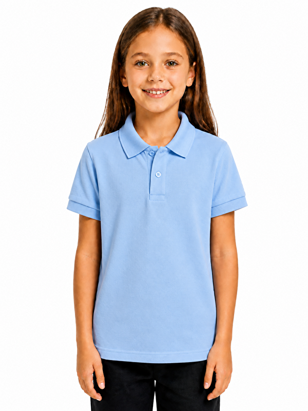 ajn Kids Polo Yaka Basic Kısa Kollu Çocuk Tişört