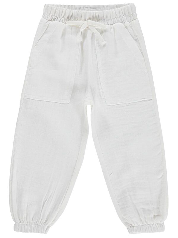 Civil Girls Jogger 2-5 Yaş Pantolon - Beyaz