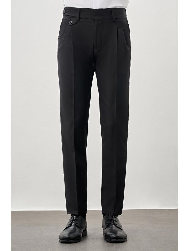 İMZA Siyah Yandan Cepli Classic Slim Fit Modelli Erkek Pantolon 1003245172