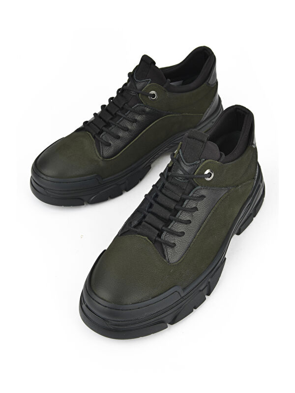 Erkek Hakiki Deri Ayakkabı 1531040ZK2309 Haki - Görsel 3