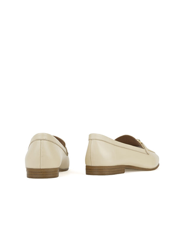 Hakiki Deri Kadın Ayakkabı 1411033Z24072 Krem - Görsel 4