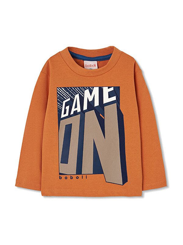 Boboli Game On Desenli Tshirt 2 Yaş-6 Yaş Turuncu