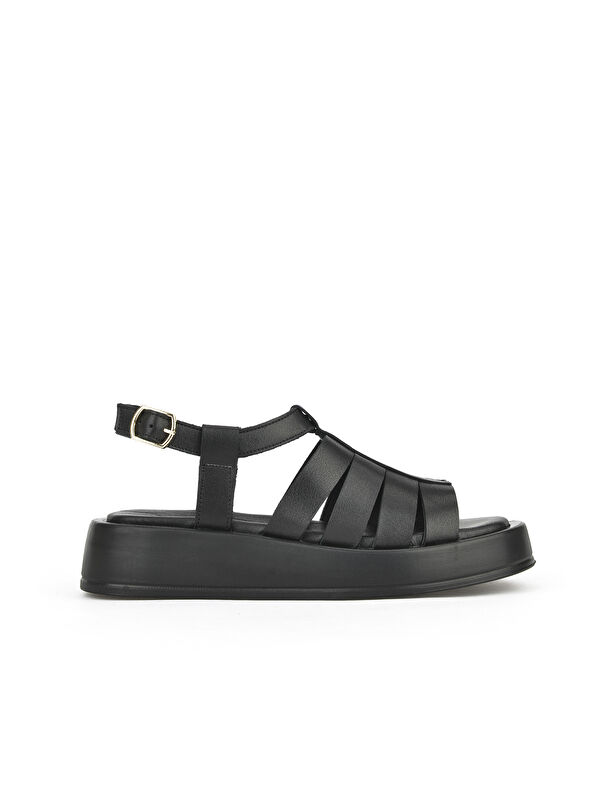 Hakiki Deri Kadın Sandalet 1511033Z23069 Siyah - Görsel 2