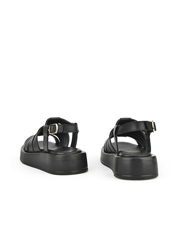 Hakiki Deri Kadın Sandalet 1511033Z23069 Siyah - Görsel 4