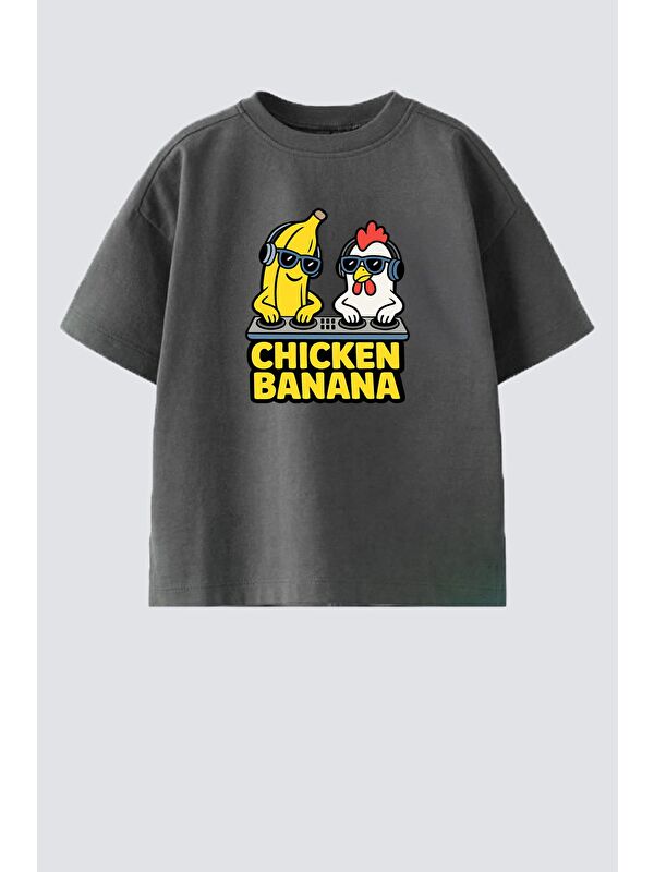 Monila Erkek Çocuk Pamuklu Bisiklet Yaka Baskılı T-Shirt