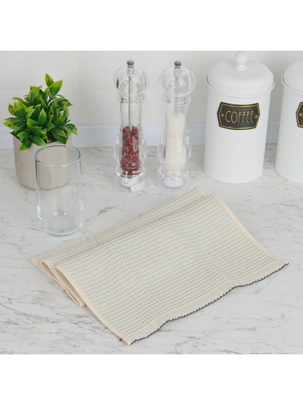 Evidea Soft Waffle Mutfak Havlusu - Mavi - 30x50 cm