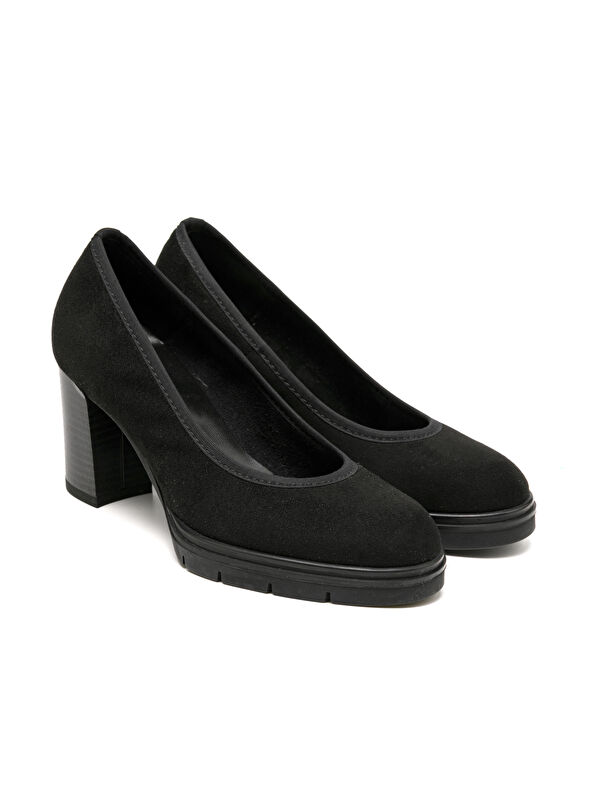 Comart Siyah Comart Stiletto 3700 Kadın Topuklu 483700 Camoscio Nero