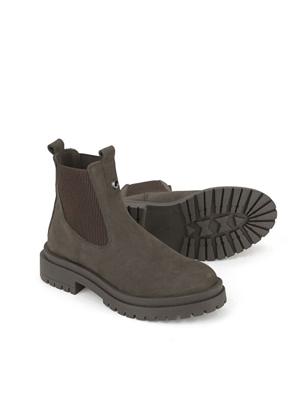 Kadın Hakiki Deri Bot 153359Z3102 Kahve - Görsel 5