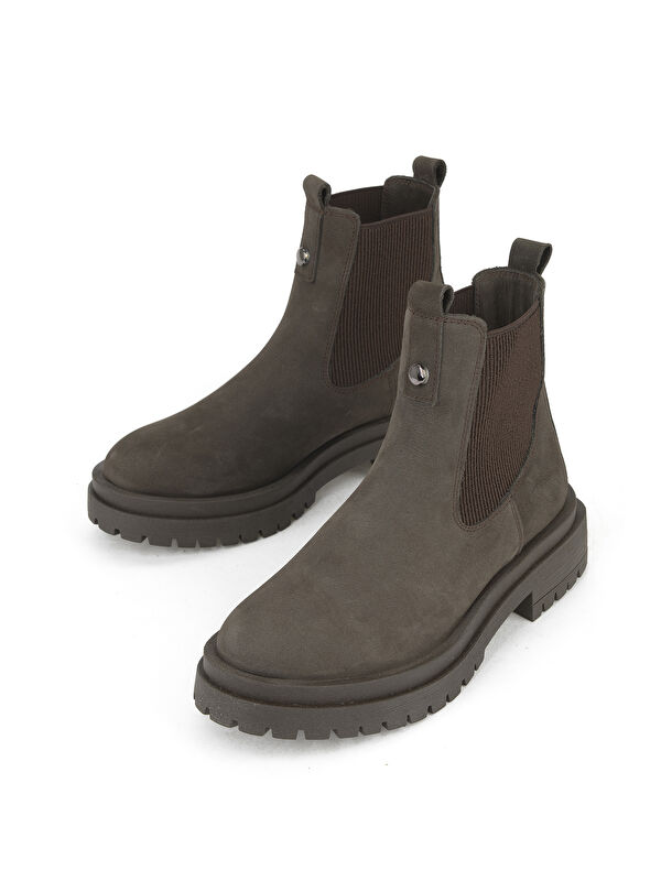 Kadın Hakiki Deri Bot 153359Z3102 Kahve - Görsel 6