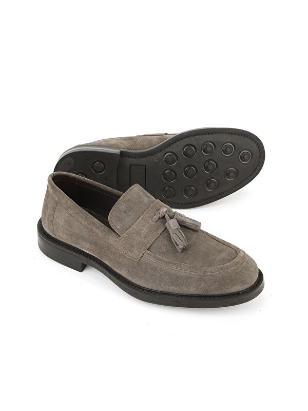 Erkek Hakiki Deri Ayakkabı 153986Z4162 Vizon - Görsel 5