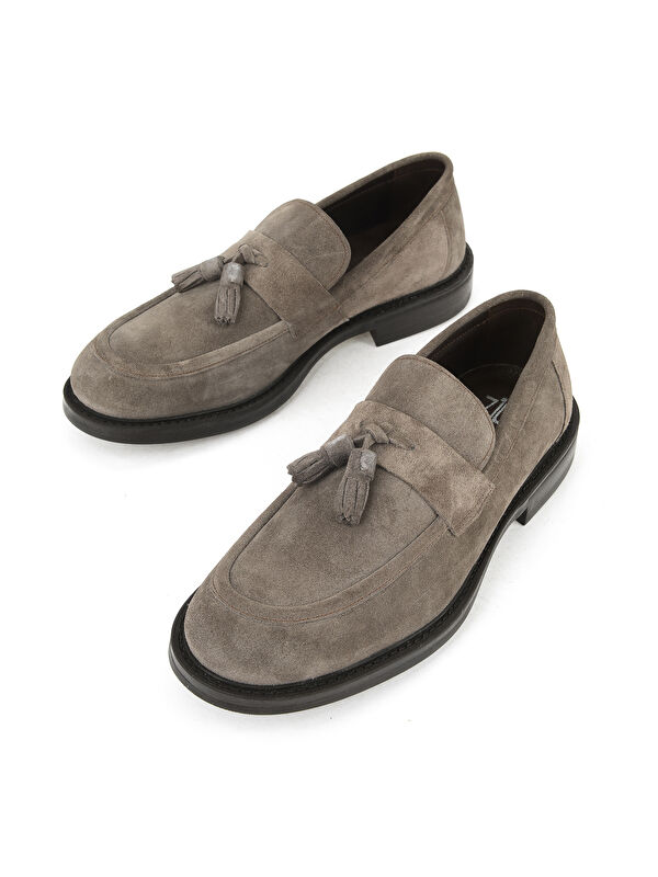 Erkek Hakiki Deri Ayakkabı 153986Z4162 Vizon - Görsel 6