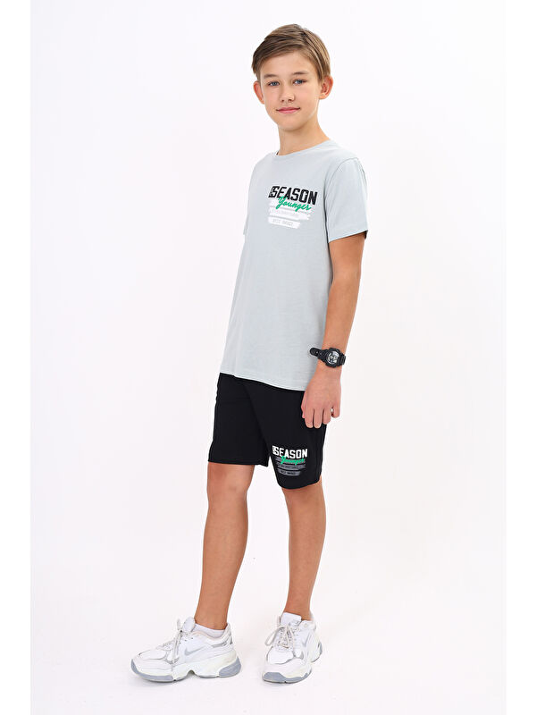Toontoykids Erkek Çocuk Baskılı Şortlu Takım