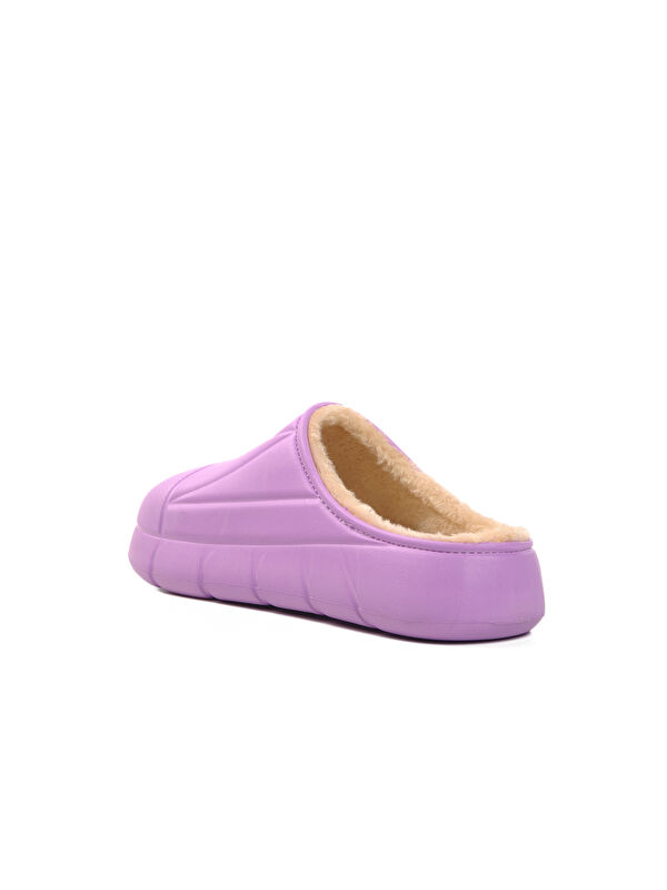 Lila İçi Kürklü Kadın Ev Terlik 712 Z - Görsel 5