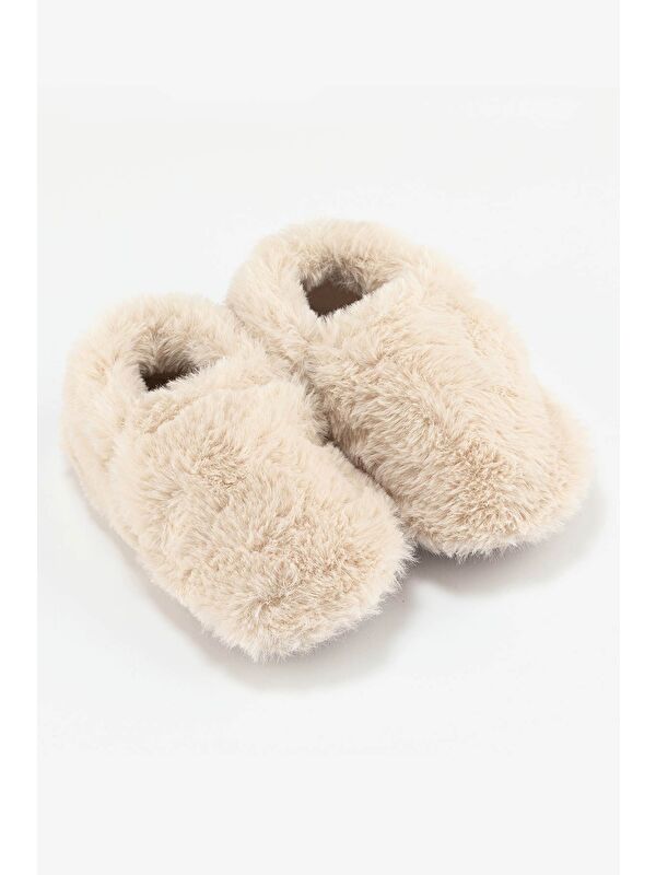 Hopfrög Beyaz Hopfrög Furry Furry Kürk Barefoot Patik (Hediye Seti)