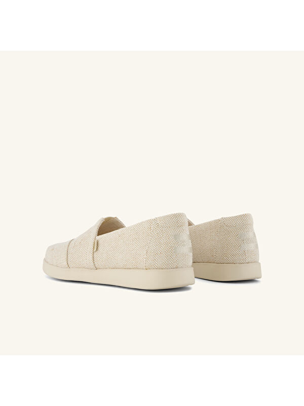 Toms Ekru Toms Espadril Alpargata Kadın 10023035 PLUS Champagne Glimmer Slub Canvas