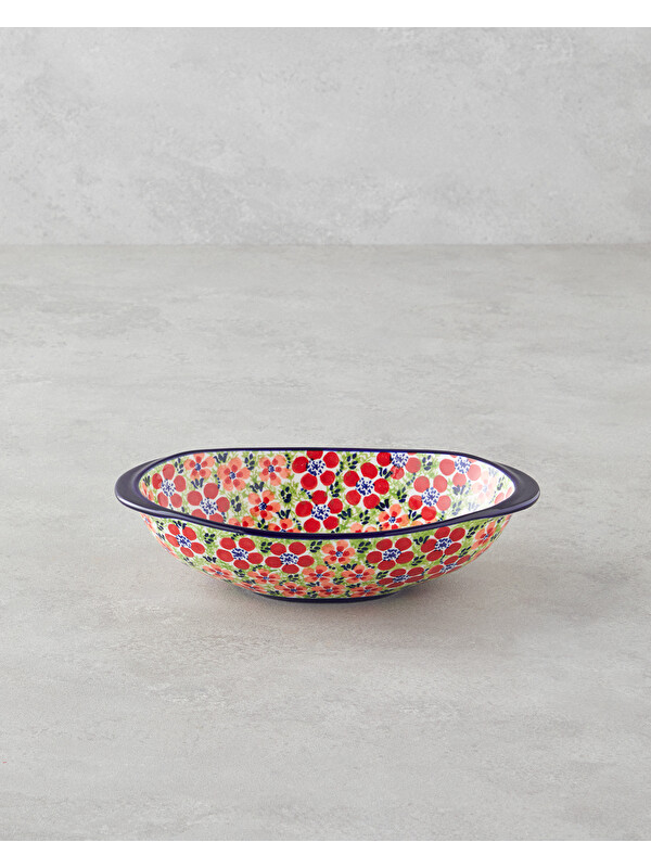 English Home Botanic Stoneware Kayık Tabak 25 cm Renkli