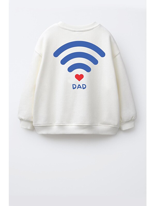 Monila Unisex Çocuk Baskılı 3 İplik Kumaş Pamuklu Sweatshirt