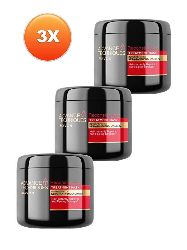 AVON Advance Techniques Reconstruction Onarıcı Saç Maskesi 375 Ml. Üçlü Set