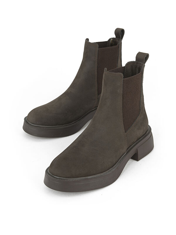 Kadın Hakiki Deri Bot 153359Z3532 Kahve - Görsel 6