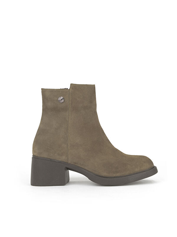 Kadın Hakiki Deri Bot 153359Z6212 Vizon - Görsel 2