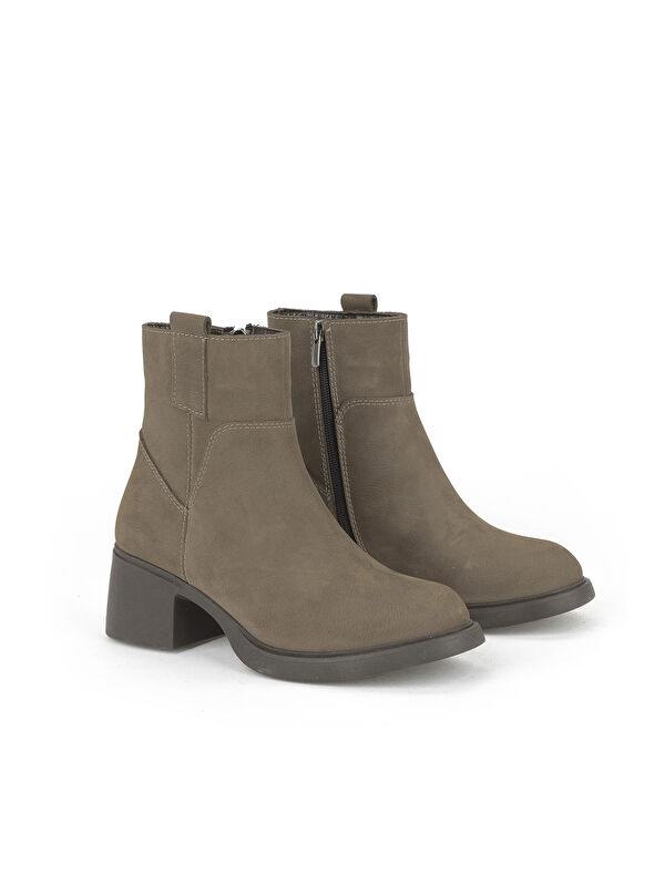 Kadın Hakiki Deri Bot 153359Z623 Vizon - Görsel 3