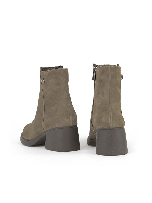 Kadın Hakiki Deri Bot 153359Z6212 Vizon - Görsel 4