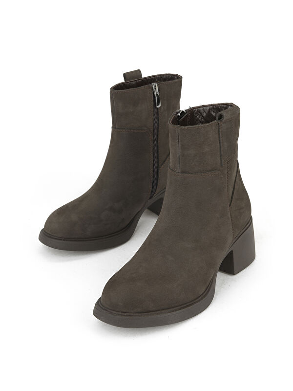 Kadın Hakiki Deri Bot 153359Z623 Kahve - Görsel 6