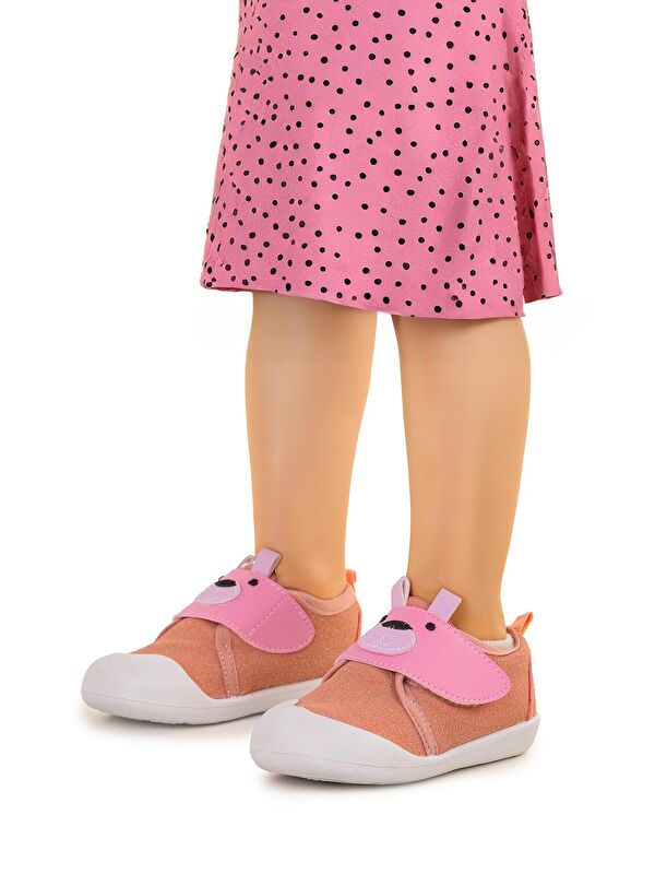 Winni Cırtlı Kız Bebek İlk Adım Panduf Ayakkabı - Görsel 3