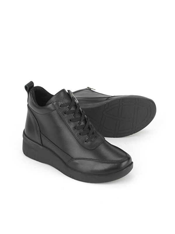 Kadın Hakiki Deri Bot 153359Z375 Siyah - Görsel 5