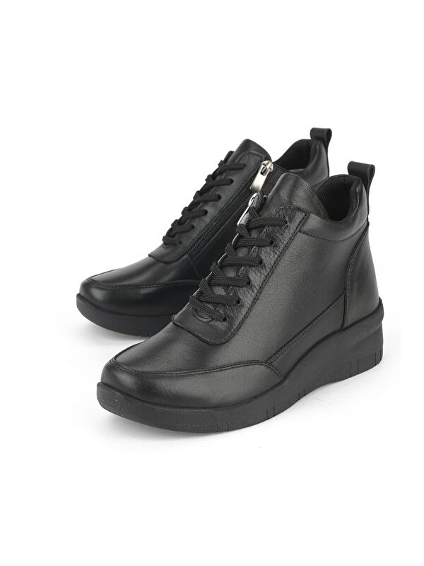 Kadın Hakiki Deri Bot 153359Z375 Siyah - Görsel 6