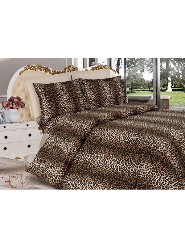 Çeyiz Diyarı Leopar Desenli Tek Kişilik Nevresim Takımı