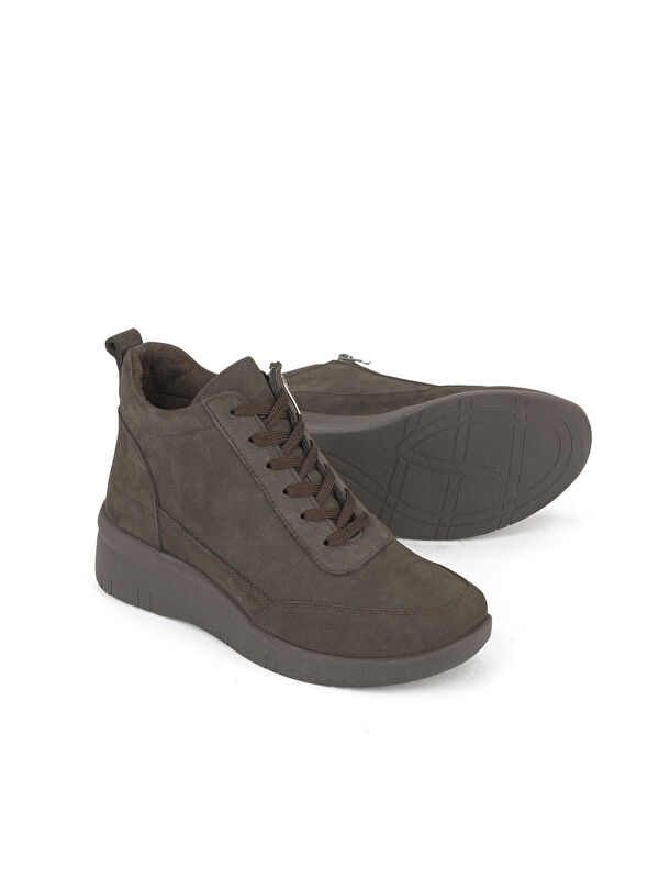 Kadın Hakiki Deri Bot 153359Z3752 Kahve - Görsel 5