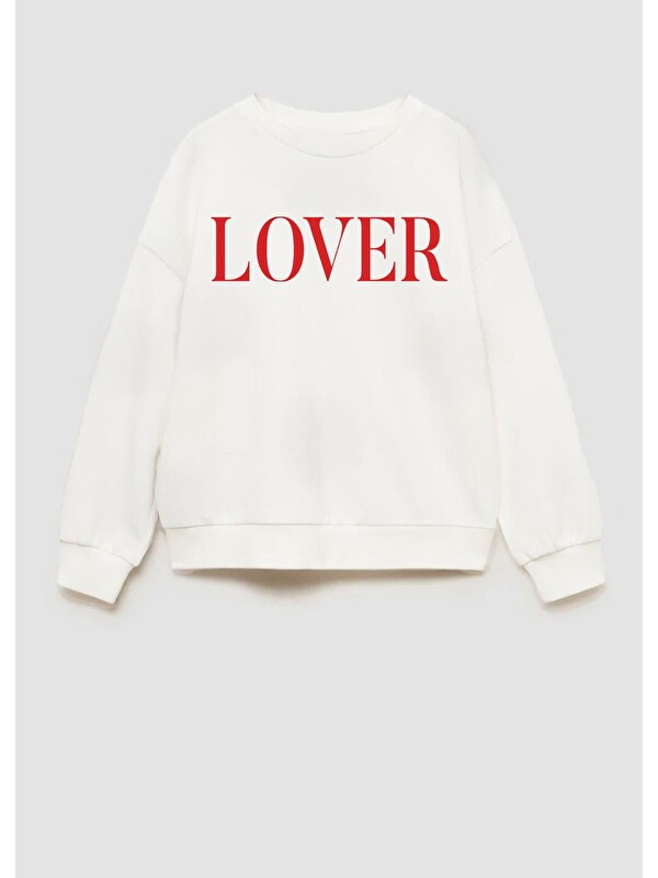 Monila Kız Çocuk Baskılı 3 İplik Kumaş Pamuklu Sweatshirt