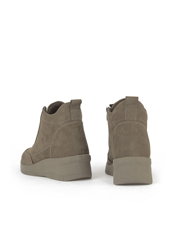 Kadın Hakiki Deri Bot 153359Z3752 Vizon - Görsel 4