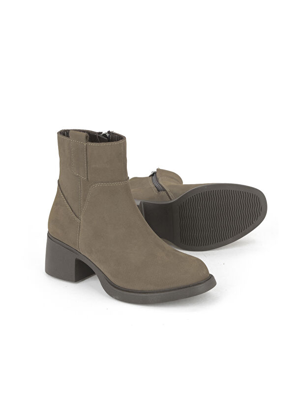 Kadın Hakiki Deri Bot 153359Z623 Vizon - Görsel 5