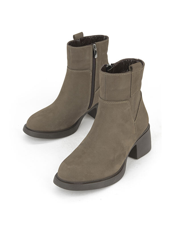 Kadın Hakiki Deri Bot 153359Z623 Vizon - Görsel 6