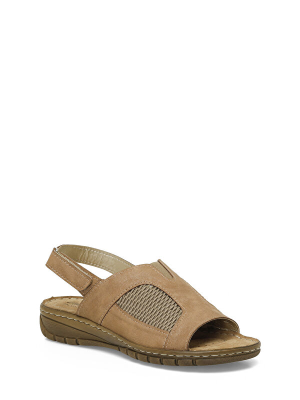 166968.Z5FX Taba Kadın Düz Sandalet - Görsel 3