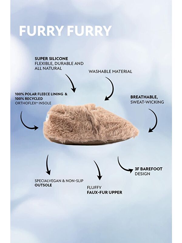 Hopfrög Beyaz Hopfrög Furry Furry Kürk Barefoot Patik (Hediye Seti)