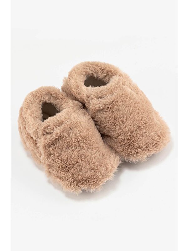 Hopfrög Beyaz Hopfrög Furry Furry Kürk Barefoot Patik (Hediye Seti)