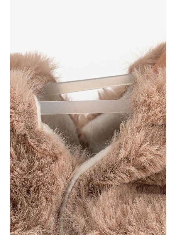 Hopfrög Beyaz Hopfrög Furry Furry Kürk Barefoot Patik (Hediye Seti)