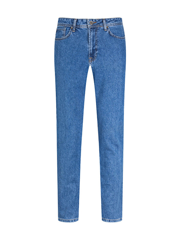 Hatemoğlu Mavi Regular Fit 5 Cep Pamuk Jean Pantolon