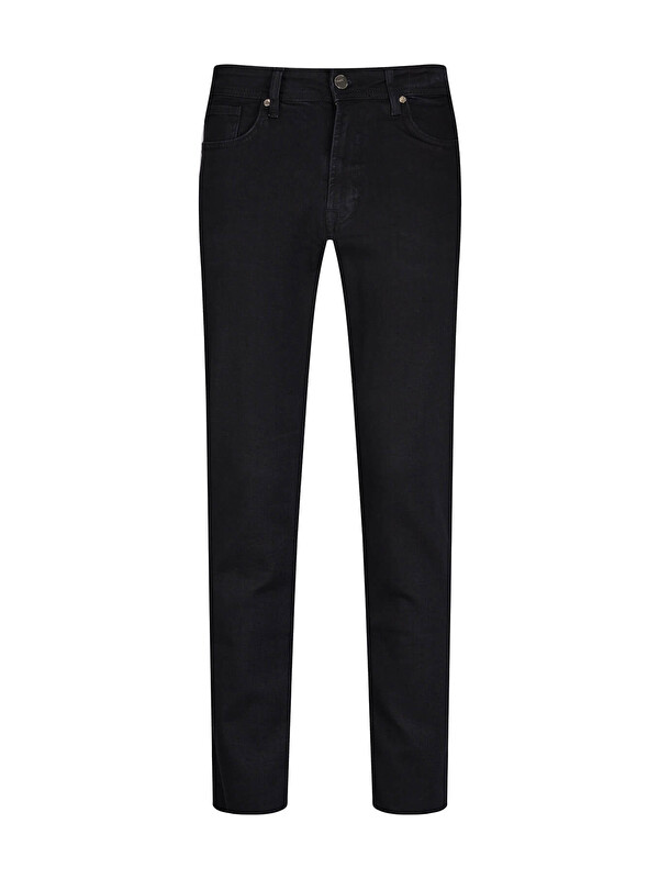 Hatemoğlu Siyah Regular Fit 5 Cep Pamuklu Jean Pantolon