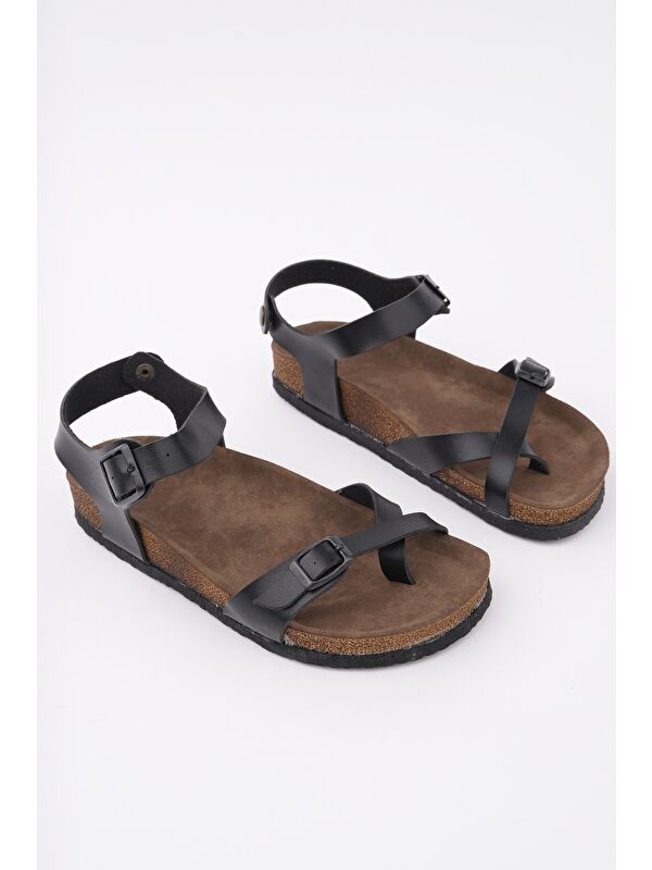 BLAUS Ayarlanabilir Kemerli Günlük Kadın Parmak Arası Sandalet - Görsel 3