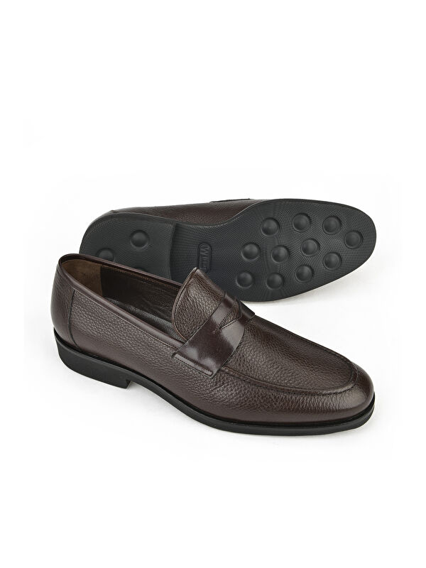 Erkek Hakiki Deri Ayakkabı 143145Z315 Kahve - Görsel 3