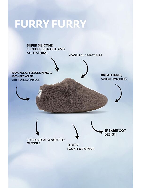 Hopfrög Beyaz Hopfrög Furry Furry Kürk Barefoot Patik (Hediye Seti)