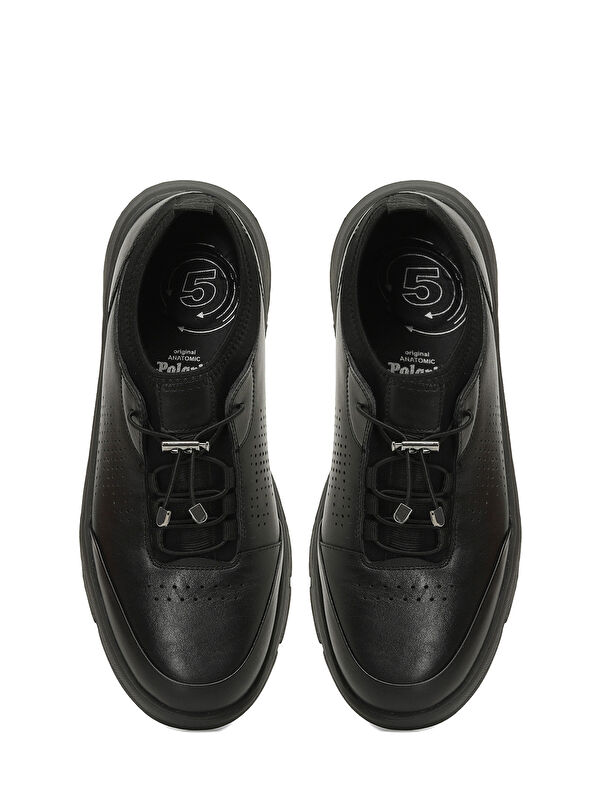 108075.M 5FX Siyah Erkek Comfort Ayakkabı - Görsel 5