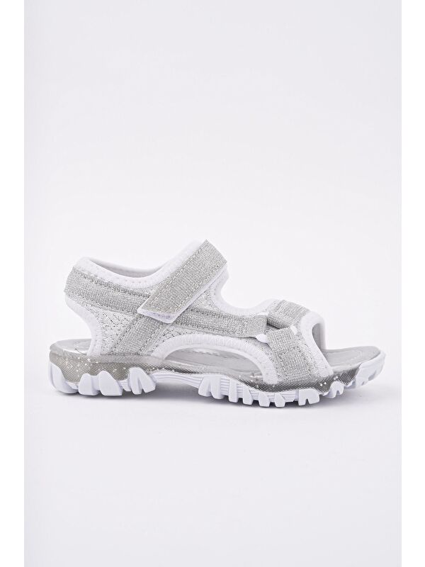 ELON Cırtlı ve Simli Günlük Kız Çocuk Sandalet - Görsel 5